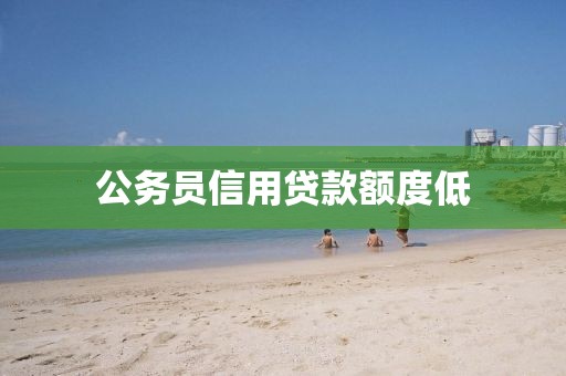 公务员信用贷款额度低