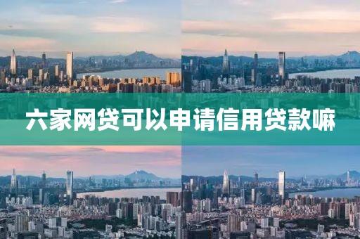 六家网贷可以申请信用贷款嘛