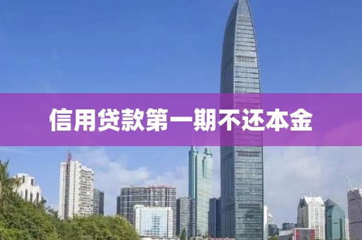 信用贷款第一期不还本金
