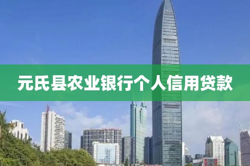 元氏县农业银行个人信用贷款