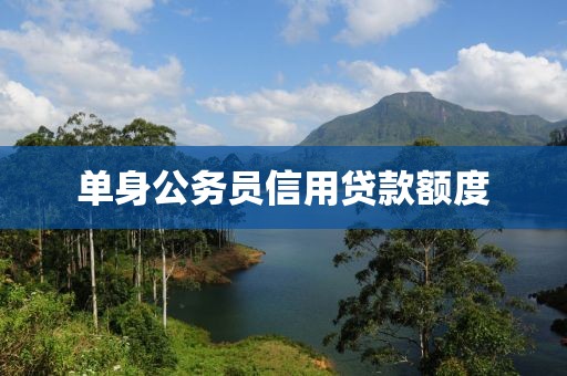 单身公务员信用贷款额度