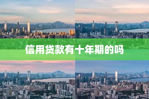 信用贷款有十年期的吗
