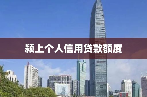 颍上个人信用贷款额度