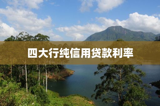 四大行纯信用贷款利率