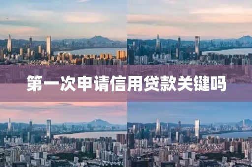 第一次申请信用贷款关键吗