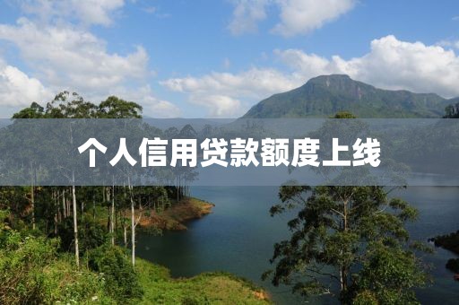 个人信用贷款额度上线