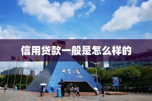 信用贷款一般是怎么样的