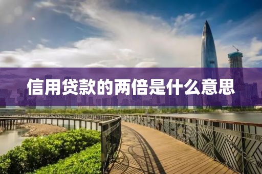 信用贷款的两倍是什么意思