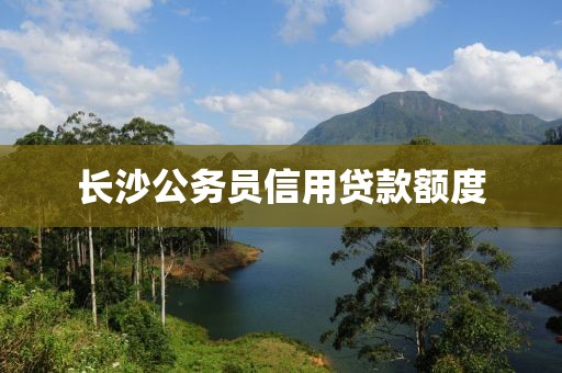 长沙公务员信用贷款额度
