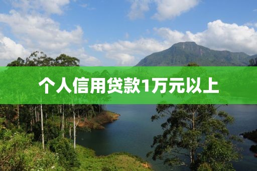 个人信用贷款1万元以上