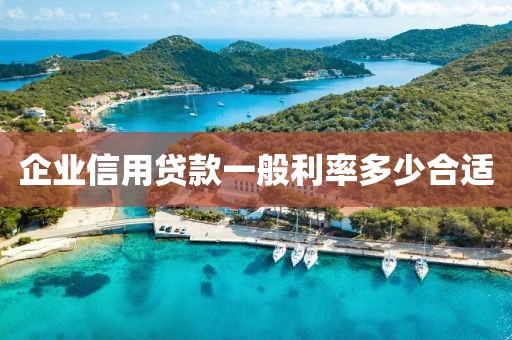 企业信用贷款一般利率多少合适