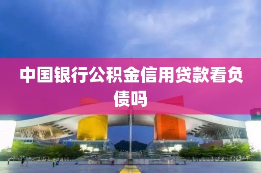 中国银行公积金信用贷款看负债吗