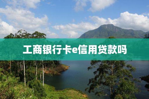工商银行卡e信用贷款吗
