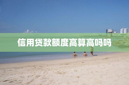 信用贷款额度高算高吗吗