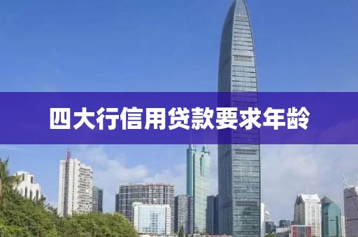 四大行信用贷款要求年龄