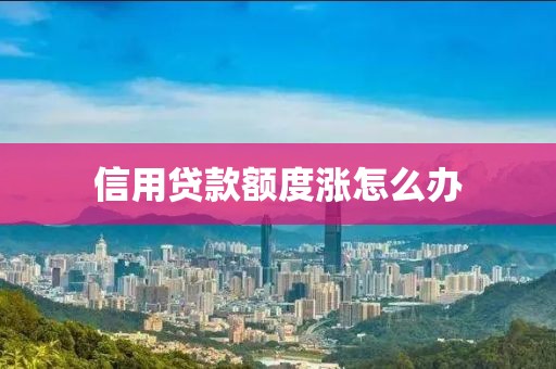 信用贷款额度涨怎么办