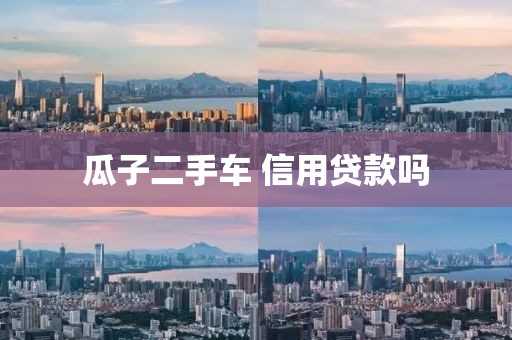 瓜子二手车 信用贷款吗