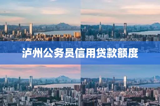 泸州公务员信用贷款额度