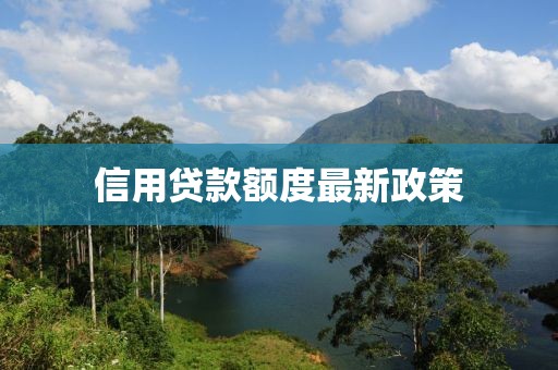 信用贷款额度最新政策