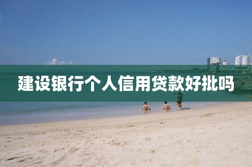 建设银行个人信用贷款好批吗