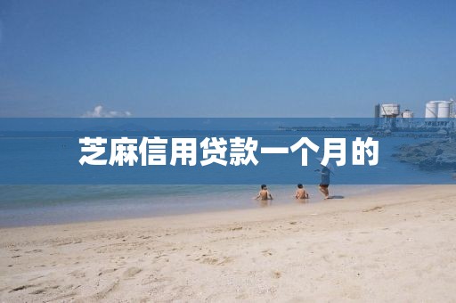 芝麻信用贷款一个月的