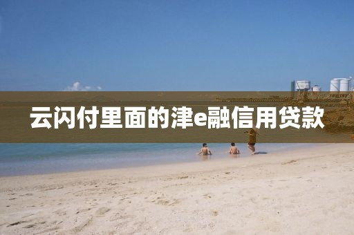 云闪付里面的津e融信用贷款
