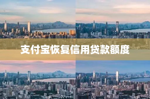 支付宝恢复信用贷款额度