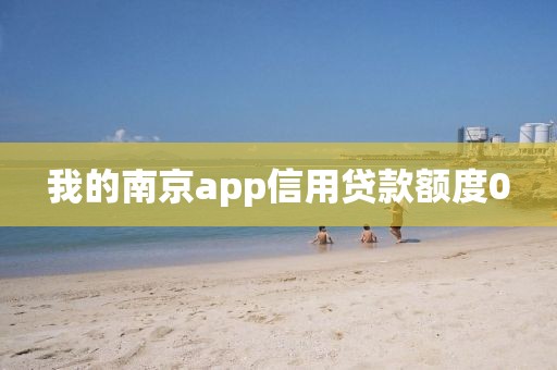 我的南京app信用贷款额度0