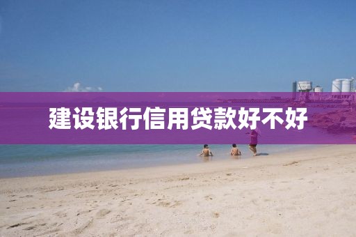 建设银行信用贷款好不好