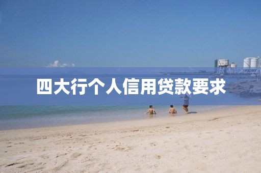 四大行个人信用贷款要求