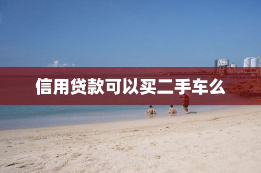 信用贷款可以买二手车么