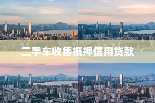 二手车收售抵押信用贷款