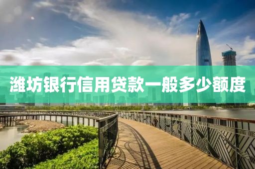 潍坊银行信用贷款一般多少额度
