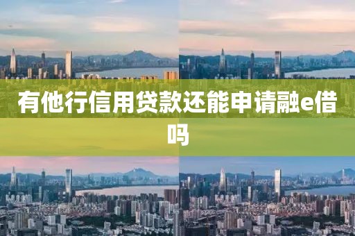 有他行信用贷款还能申请融e借吗