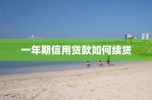 一年期信用贷款如何续贷