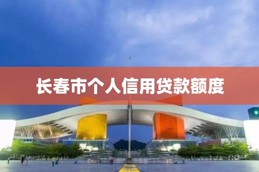 长春市个人信用贷款额度