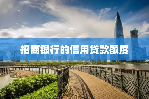 招商银行的信用贷款额度