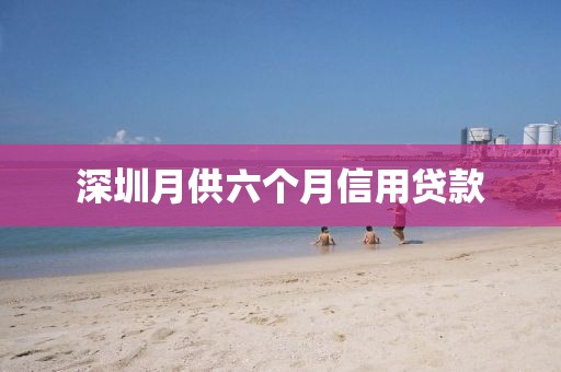 深圳月供六个月信用贷款