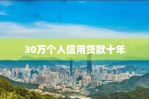 30万个人信用贷款十年