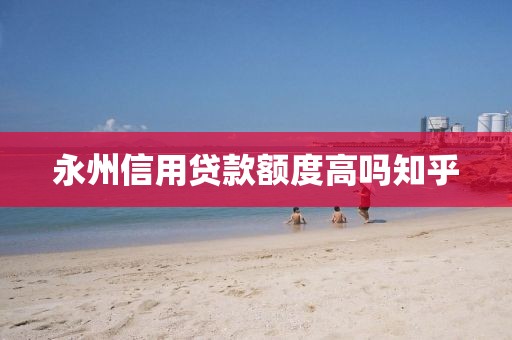 永州信用贷款额度高吗知乎