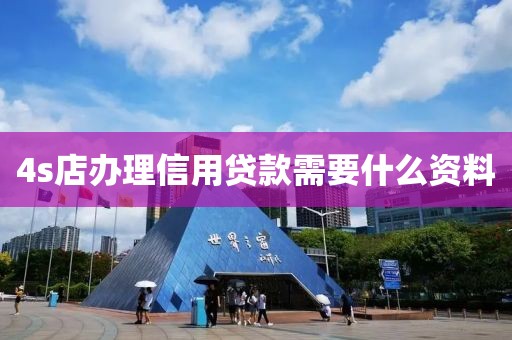 4s店办理信用贷款需要什么资料