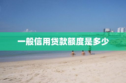 一般信用贷款额度是多少