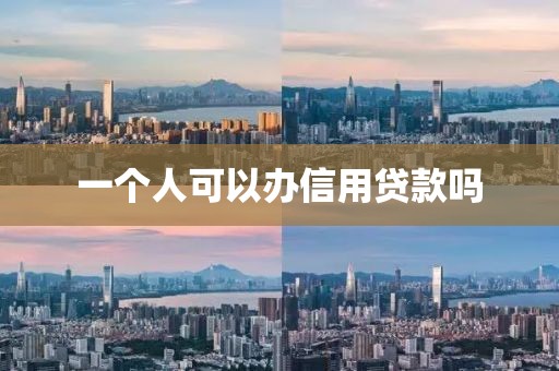 一个人可以办信用贷款吗