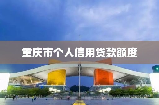 重庆市个人信用贷款额度