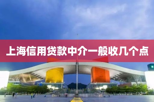 上海信用贷款中介一般收几个点