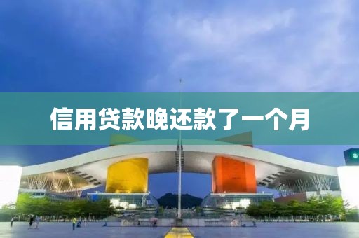 信用贷款晚还款了一个月