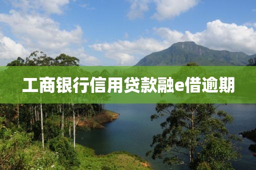 工商银行信用贷款融e借逾期