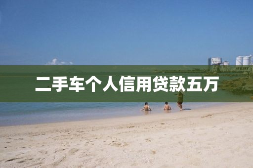 二手车个人信用贷款五万