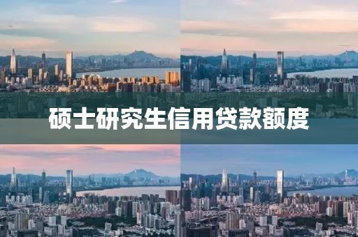 硕士研究生信用贷款额度