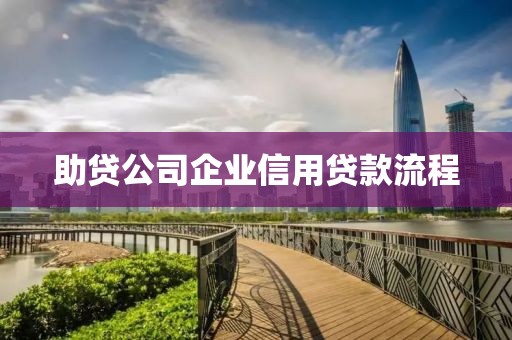 助贷公司企业信用贷款流程